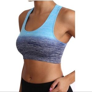 M USA Blue Gradient Racerback Sports Bra Size S